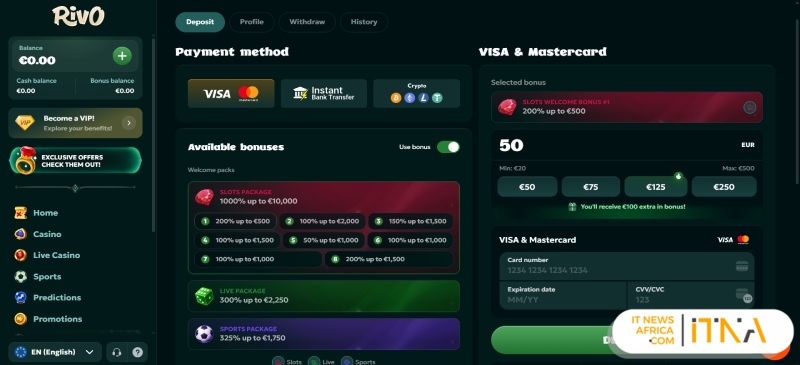 Deposit at a casino without verification