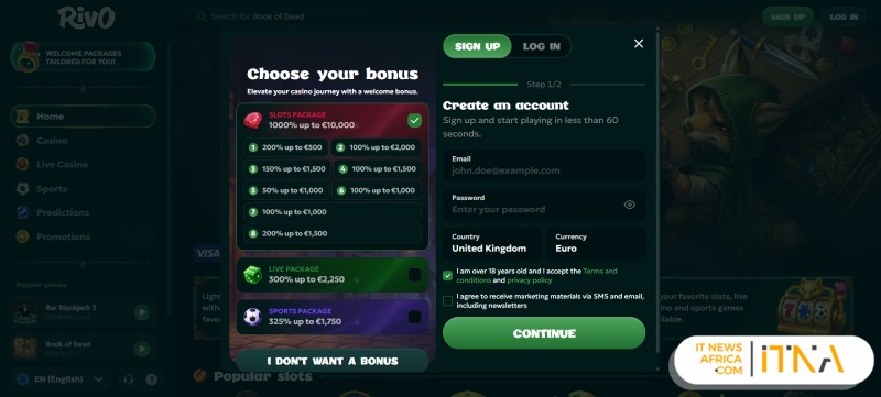 Register at top no verification casino online